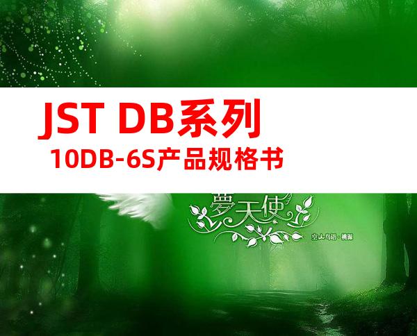 JST DB系列 10DB-6S产品规格书